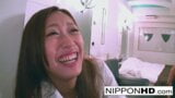 Pretty Japanese sweetheart gives her man a POV blowjob snapshot 11