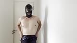 TouchedFetish - Gay Amateur Latex - Fetish Gay put on Skin Tight Rubber Catsuit & Mask - Homemade Masturbation Solo Masturbation snapshot 1