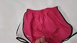 Cum on Pink Pair of Sisters Nike Shorts snapshot 8