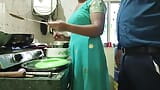 Desi bhabhi  kitchen me khana bana Rahi thi tabhi uska devar akar chut chodane laga snapshot 2