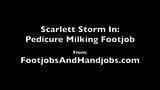 Scarlett Storms Pedicured Oily Footjob Milking Teaser snapshot 1