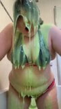 Slut covered in slime and gunge sploshing humiliation snapshot 6