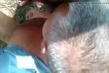 Daddy bear sucking cock in forest snapshot 3