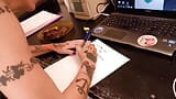 Horny Tattoo Artist Fucks Her Clients snapshot 2