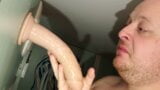 Face fuck my deepthroat whit the 8 inch king cock dildo snapshot 7