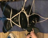 Boot to face - restrained rubberslave in the hogsack snapshot 6