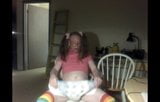 Baby Pigtails plays with Big Red dildo snapshot 3