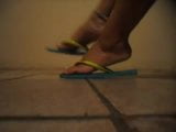 Latino Dangling Her Flip Flops snapshot 10