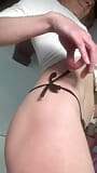 Black lace thong snapshot 6