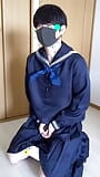 Éjaculation par masturbation en costume de marin snapshot 5