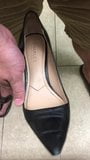 Unloading my balls into coworker's black high heel snapshot 1