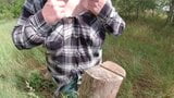 Titslapping on a tree stump snapshot 1