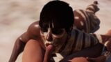 Buff Tribal Woman Gets Creampie From Tourist - 3D Animation snapshot 2