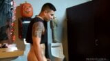 Muscle Hunk Sucks The Cock Of The Halloween Serial Fucker snapshot 12