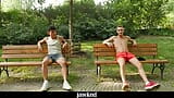 Homosexualul Jock Jogger ejaculează tare după ce l-a futut pe latinul Joaquin Santana - Jawked snapshot 3