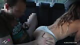 Casal adolescente fodendo no carro e gravando sexo no vídeo - câmera no táxi snapshot 13