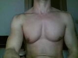 28 Yr Old Spanish Ripped Muscular Stud Cums on Cam snapshot 1