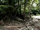 Anal Island - Braziliaanse zwarte tiener geneukt in de jungle door grote zwarte lul snapshot 2