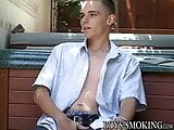 Skinny straight twink masturbates and smokes cigars solo snapshot 5