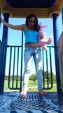 Peeing in my light blue pants at public playground snapshot 3