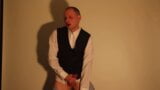 Kudoslong in a shirt and waistcoat strips and wanks snapshot 7