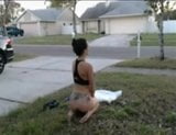 naked milf does headstand outdoors snapshot 10