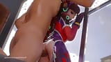 D.Va Pushed Up Getting Fucked In Her Tight Asshole snapshot 8