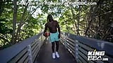 Ebony Beauty Fucking In Public Park On KingBBC snapshot 2