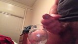 Getting my cock primed for cumming in glass(part 2). snapshot 1