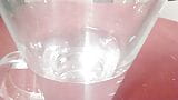 Spreading sperm in the glass of water...ACTION! snapshot 1