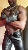 Preview: Black Leather Muscle Nipple Workout snapshot 10