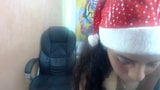 Tanned Santa babe twerking with pink pussy lips snapshot 5