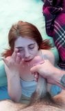 Redhead amateur enjoys her facial snapshot 2