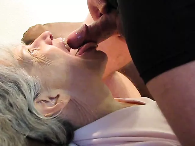 Free watch & Download Grey haired granny blowjob and cum in her mouth