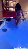 Horny in the hot tub snapshot 6