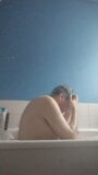 Me in the bath and drying myself snapshot 4