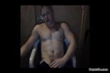 Muscle boy smoking a cigar and jerking snapshot 13