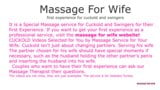 Massage cho vợ, kinh nghiệm đầu tiên cho người mọc sừng và đu snapshot 2