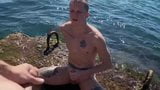 hot lad suck dick and eats cum at the beach snapshot 2