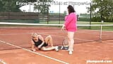 BBW dominatrix face sitting for tennis lessons snapshot 3