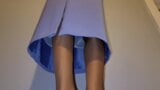 Falda larga de oficina con slip snapshot 6
