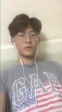 Korean boy with glasses cum frontal to camera snapshot 1