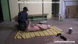 Gordito sumisa desnudo hogtied snapshot 9