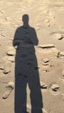 walking in shadow in beach Santa Cruz snapshot 5