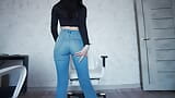 Leche en jeans y jugar con semen snapshot 5