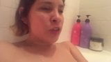 DJ LA MOON accidentally shows nipples in bathtub snapshot 15