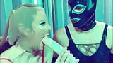 SMOKING DEEPTHROAT lesson for SISSY latex slave snapshot 4