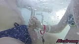 Teen student masturbate my cock in a public pool in front of everyone - it's very risky with people near- MissCreamy snapshot 11