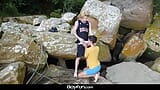 Colombian Twinks Fucking Bareback By Waterfall snapshot 6