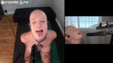 Advanced Dildo Training for sexy bald woman snapshot 8